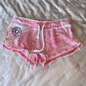 Red lifeguard beachy comfy shorts with drawstring